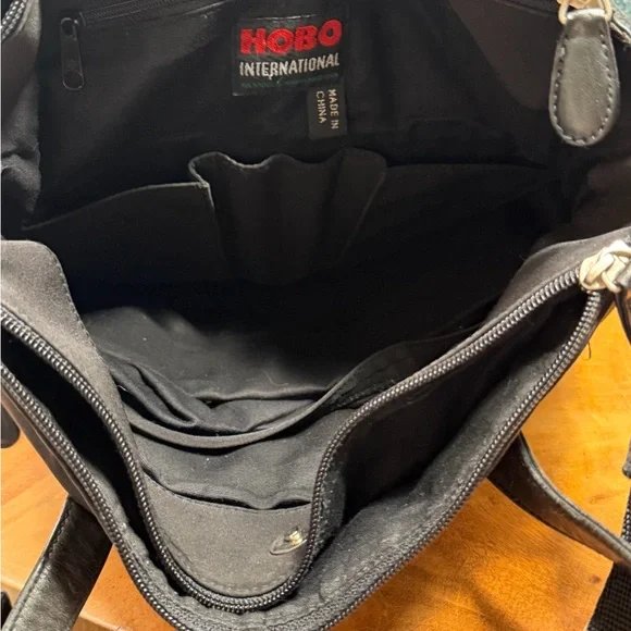 HOBO International RARE Vintage 2000’s Y2K 3-in-1 Black Leather Convertible Tote - Picture 12 of 13